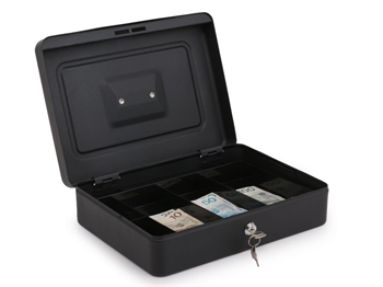 Přenosná pokladna OPTICUM BOX-300, kovová, černá 300x220x88