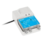 ALCAD AI-233 zesilovač,1 vstup TV, 2 výstupy, zpětný kanál 0-65 MHz