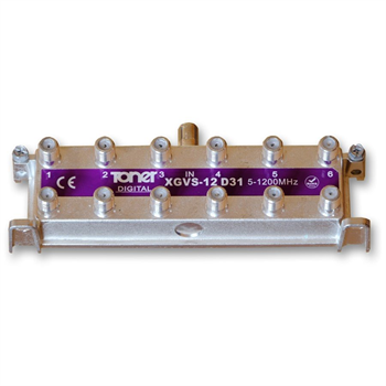 Anténní rozbočovač Toner XGVS-12D31 1/12, 13 dB, DOCSIS 3.1