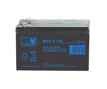 Baterie olověná 12V / 9Ah Long life MW Power MWP 9-12L gelový akumulátor, život