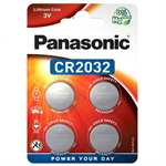Baterie PANASONIC CR2032, 3V Lithium , balení 4ks