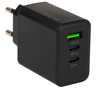 BLOW 76-011 QC3.0 nabíječka, 2x USB-C, 1x USB 5V/9V 40W