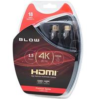 BLOW Kabel HDMI-HDMI 1,5m  PREMIUM, black, gold 4K 2.0