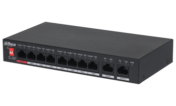 Dahua Switch PFS3010-8ET-96-V2 8x 100Mb RJ-45, 2x GbE RJ-45, 1x PoE 90W 802.3bt