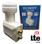 DI-WAY LNB TWIN 0,1dB, WHITE LEOPARD LINE