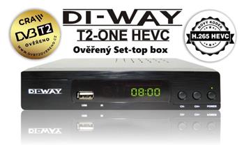 DI-WAY T2-ONE HEVC H.265 DVB-T/T2, FullHD PVR R