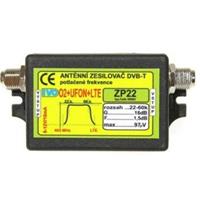 DVB-T zesilovač ZP-22X, 16dB s filtrem O2-UFON-LTE