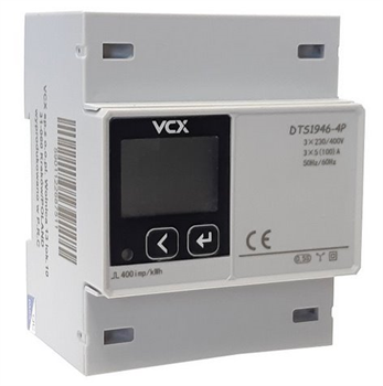 Elektroměr 3F na DIN lištu třífázový VCX DTS-1946-4P, MODBUS -RS485, 230V, 5 (10