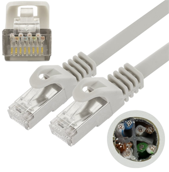 FTP Patch Kabel Neku 2x RJ45 CAT6 1m, šedý