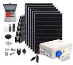 FVE sestava 100-dílná pro ohřev TUV, 3180W, 6x panel, MPPT MPPT SAPRO SMART, montážní prvky