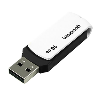 Goodram USB flash disk, USB 2.0, 16GB, UCO2, černý, UCO2-0160KWR11, USB A, s oto