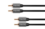 Kabel Audio Kruger&Matz KM0303 2RCA-2RCA Cinch 0,5m
