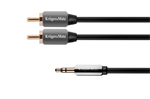 Kabel Audio Kruger&Matz KM0309 Jack 3.5 - Cinch 2RCA  1m