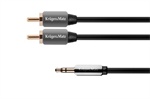 Kábel Audio Kruger&Matz KM0310 Jack 3.5-Cinch 2RCA 1,8 m