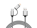 Kabel micro USB + Lightning Iphone, 2v1 BLOW 66-099