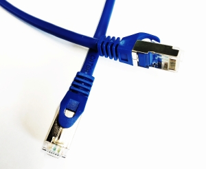 Kabel Patch FTP 6A RJ45/568B, 26AWG 0,5m modrý