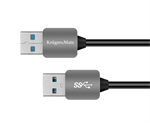 Kabel USB Kruger&Matz KM0337 USB / USB 3.0 1m černý