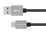 Kabel USB Kruger&Matz KM1263 USB / USB-C 10Gbps 1m černý