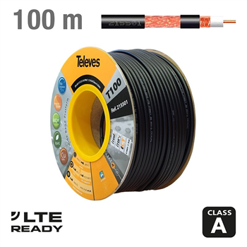 Koaxiální kabel Televes T100 215501 6,6mm Cu/Cu, 1