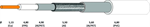Koaxiálny kábel CONO-TECH RG6 NS CB113 1,13mm CU, Trishield, 6,8mm, 300m 
