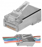 Konektor NEKU FTP CAT6 RJ45 8P8C, stíněný, průchozí