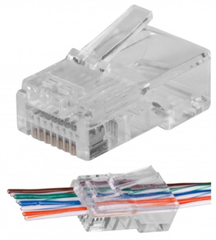 Konektor NEKU UTP CAT5 RJ45 8P8C, nestíněný, průchozí