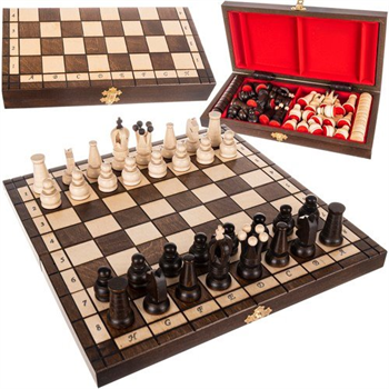 Kruzzel 20232 Šachy dřevěné 2v1