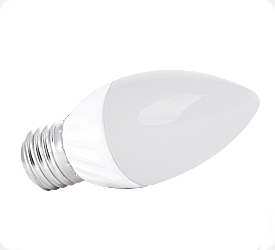 LED žárovka E27 C30 12 SMD 5W, neutrální