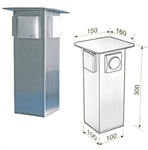 MCJ BRACKET STAINLESS STEEL GARDEN 2 Drawer