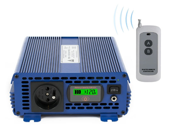 Měnič napětí 12V/230V 1000W, AZO Digital IPS-1000S, ECO MODE PRO, čistá sinusovk