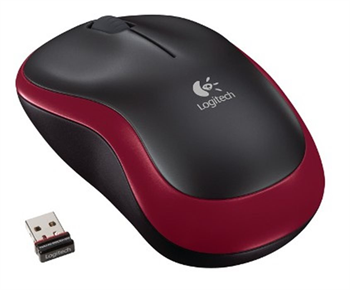 Myš Logitech Wireless Mouse M185 nano červená