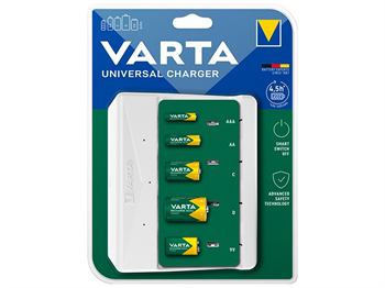 Nabíječka baterií VARTA 57658, AA, AAA, C, D, 9V NiMH