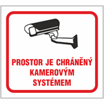Nálepka &quot;Priestor je chránený kamerovým systémom&quot;
