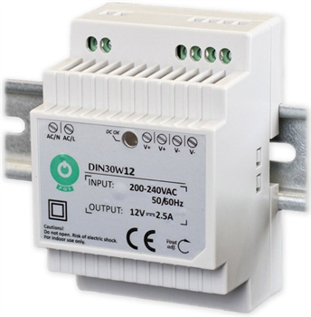 Napájecí zdroj PSU DIN30W12, 12V/2,5A, 30W, na DIN lištu