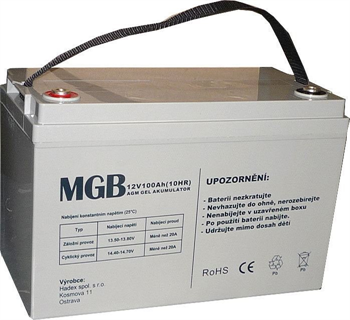 Olověný akumulátor MGB VRLA AGM 12V/100Ah trakční