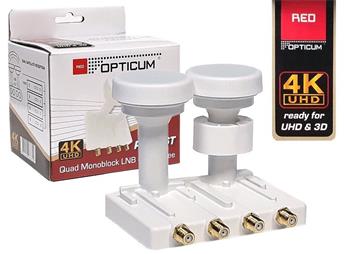 OPTICUM LNB Robust MONOBLOCK QUAD 0,1dB 4,3st Gol