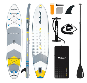 Paddleboard SUP REBEL ACTIVE RBA-4500WH, bílý, 11'6" 350x81x15cm