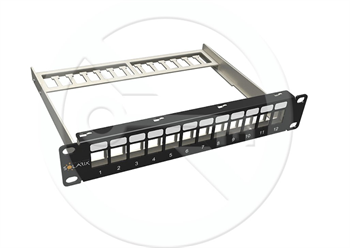 Patch panel Solarix 10" modulární neosazený 12 portů 1U