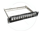 Patch panel Solarix 10" modulární neosazený 12 portů 1U SX12M-0-STP-BK-UNI-N-10