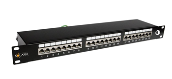 Solarix 24 x RJ45 CAT6 STP černý 1U SX24-6-STP-BK