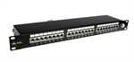 Patch panel Solarix 24 x RJ45 CAT6 STP černý 1U SX24-6-STP-BK