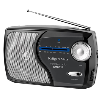 Přenosné rádio AM/FM Kruger&Matz model KM0822, černá