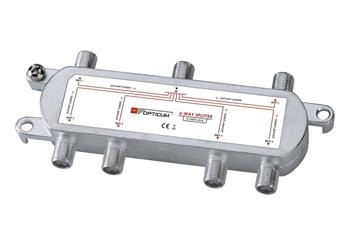 Rozbočovač OPTICUM 6xF HQ 5-2450 MHz, průchozí