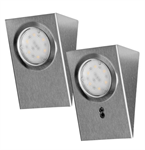 Sada LED svítidel pod skříňku ADVITI AD-OM-6207L4, 2,5W 180lm 4000K, 2ks,  INOX stříbrná