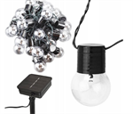 Solární párty osvětlení řetěz girlanda GIR65, 30xLED, G40, 6,5m