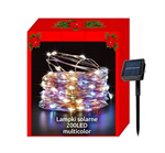 Solární Vánoční osvětlení drát SAP11396 200LED/20m, multicolor, 8 funkcí