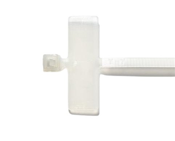 Stahovací pásek Solarix s popisovatelným štítkem 100ks, 2,4 x 103 mm, bílý