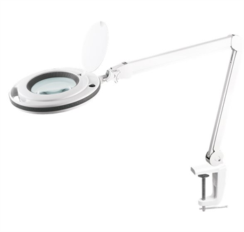 Stolní lampa s lupou do dílny REBEL NAR0461-2, 5D, 10W, 6500K