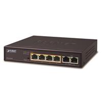 Switch PLANET FSD-604HP 4x PoE 802.3at 60W+ 2x 100Base-TX