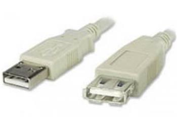 USB Kabel USB 2.0 AM-AF 0,5m šedý